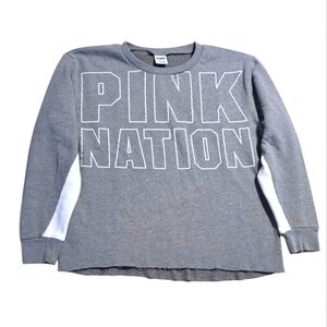 Pink Victoria Secret Gray Long Sleeve Shirt